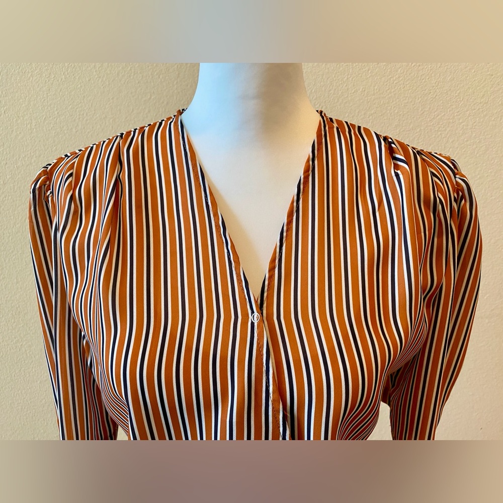 Sylvian Heach Silky Striped Wrap Dress NWT